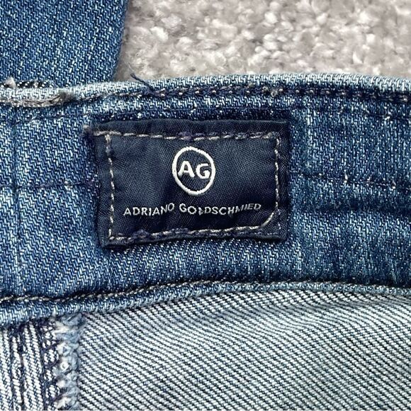 Ag Adriano Goldschmied The Beau Sloucy Skinny Distressed Medium Wash Jeans 25 - Picture 11 of 15